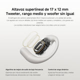 XIAOMI OpenWear Stereo - Auriculares inalámbricos, cancelación de Ruido, Driver dinámico, Doble micrófono, 7.5 Horas de autonomía y 38,5 Horas con el Estuche de Carga, Cosmic Grey (Versión ES)