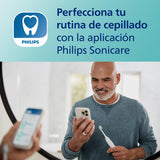 Philips Sonicare DiamondClean 9000 Cepillo Eléctrico, 4 Modos, 3 Intensidades, Estuche de Viaje USB, Blanco