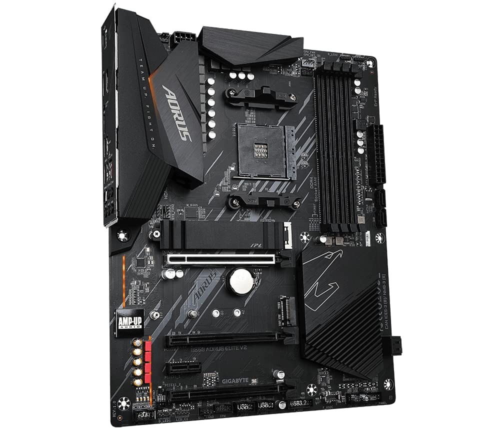 GIGABYTE B550 AORUS ELITE V2 Placa base - Procesadores AMD Ryzen 5000, VRM de 12+2 fases, hasta 4733 MHz DDR4, 1xPCIe 4.0 + 1xPCIe 3.0 M.2, LAN 2.5GbE, USB 3.2 Gen 2