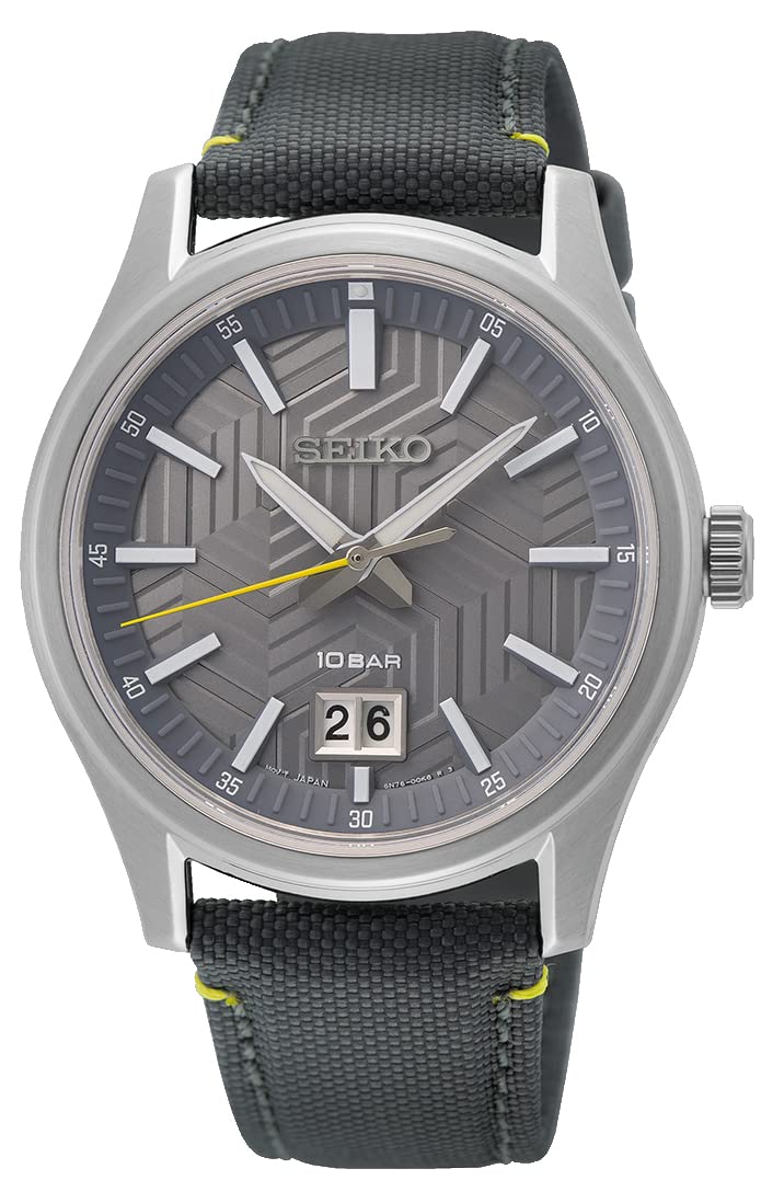 Seiko Reloj Analógico para Hombres de Cuarzo con Correa en Nailon SUR543P1