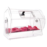 VEVOR Tambor de Lotería de Acrílico para Rifa Capacidad de 5000 Boletos o 200 Bolas Jaula de Juego de Bingo Transparente con 2 Llaves 410 x 320 mm para Votación, Evento, Fiesta, Sala de Estar