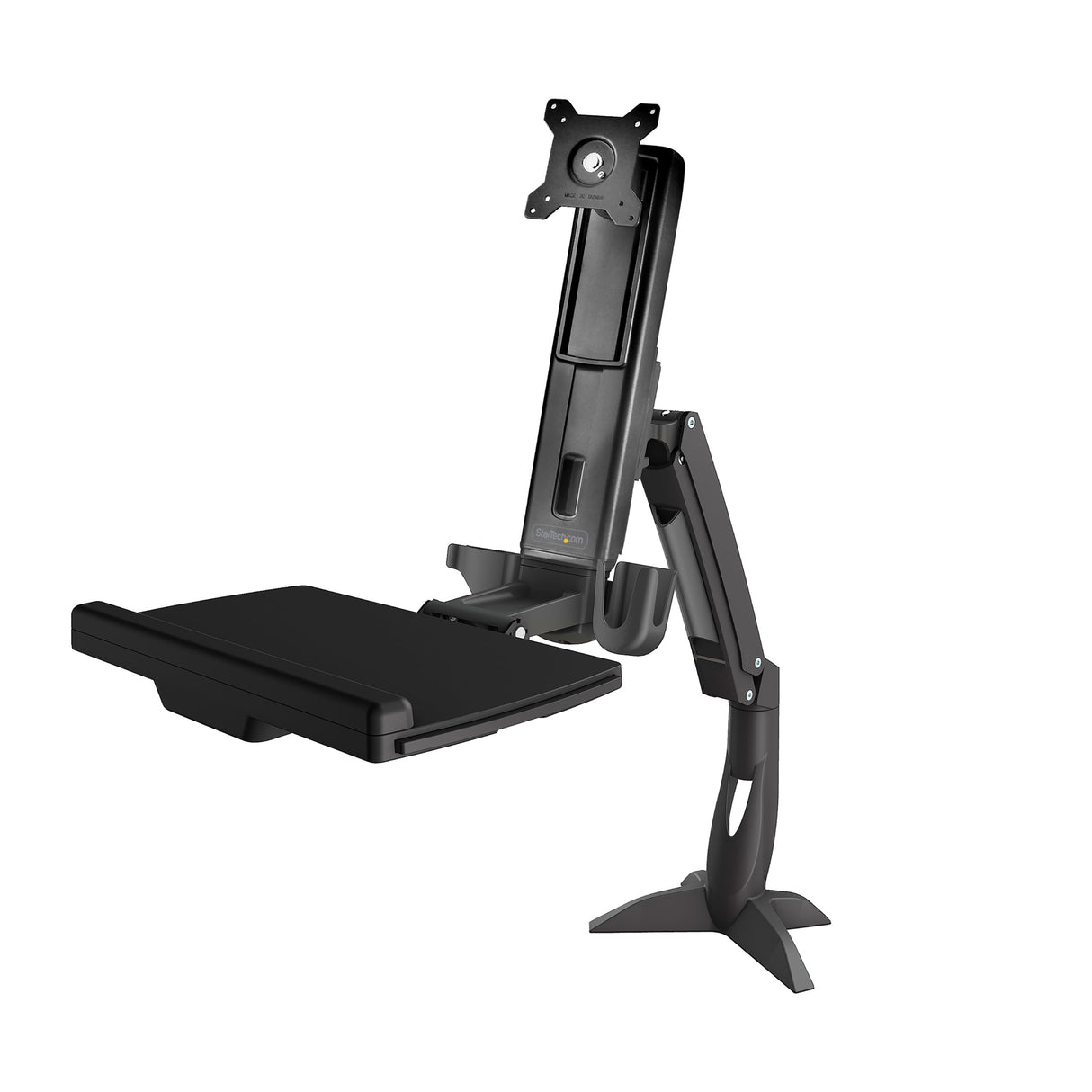 StarTech.com Brazo de Soporte de Pie y Sentado - Brazo Ajustable de Montaje en Escritorio de Pie o Sentado para Un Monitor VESA de hasta 27" - Ergonómico Articulado para Escritorio de Pie (ARMSTSCP1)