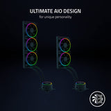 Razer Hanbo Chroma (360mm) - All In One aRGB Chroma Liquid Cooler (Ultimate AIO Design, Quiet, Powerful aRGB Fans, Silent and Efficient Liquid Cooling, PWM Support) Chroma