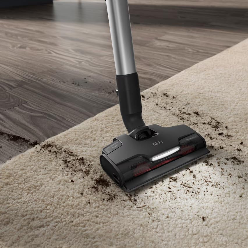 AEG Aspirador inalámbrico Serie 8000, AP82UB25SH, inalámbrico, Todo Suelo, Modo automático, hasta 99% de absorción de Polvo, hasta 50 min de Funcionamiento, fácil de Usar, batería extraíble de 25V