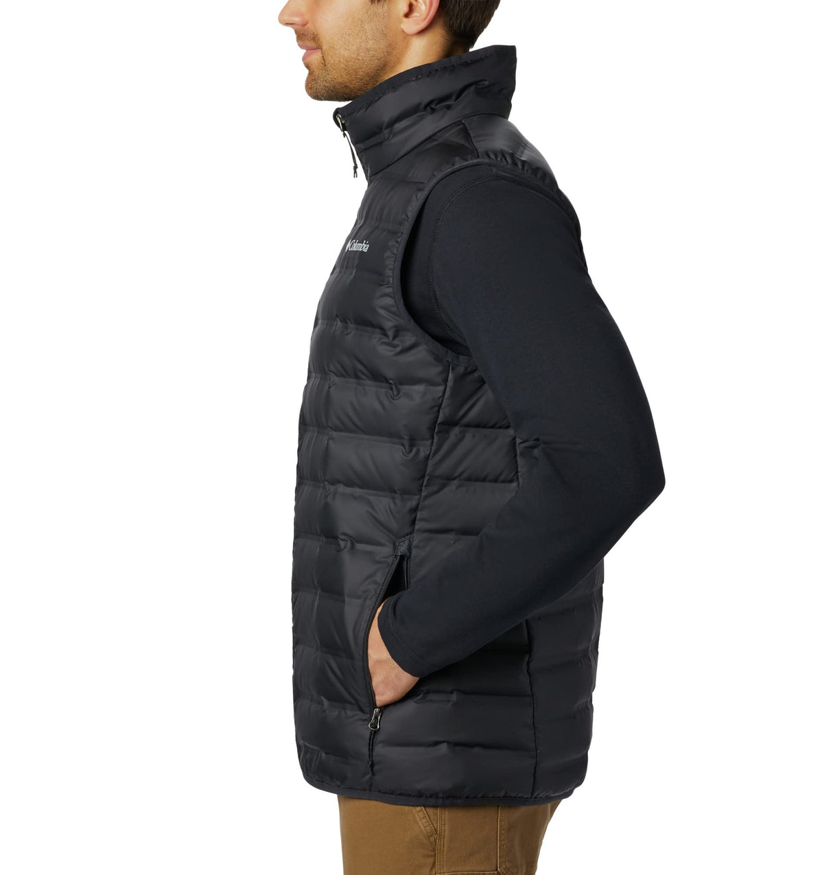 Columbia Lake 22 Down Vest, Chaleco Acolchado para Hombre, Black, Talla L