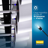 SECURIT - Estación de carga para 36 lámparas LED - Compatible con Lámparas LED Feline, Georgina y Angelina - Sobre ruedas - Café, Bar, Restaurante, Hotel - Color negro