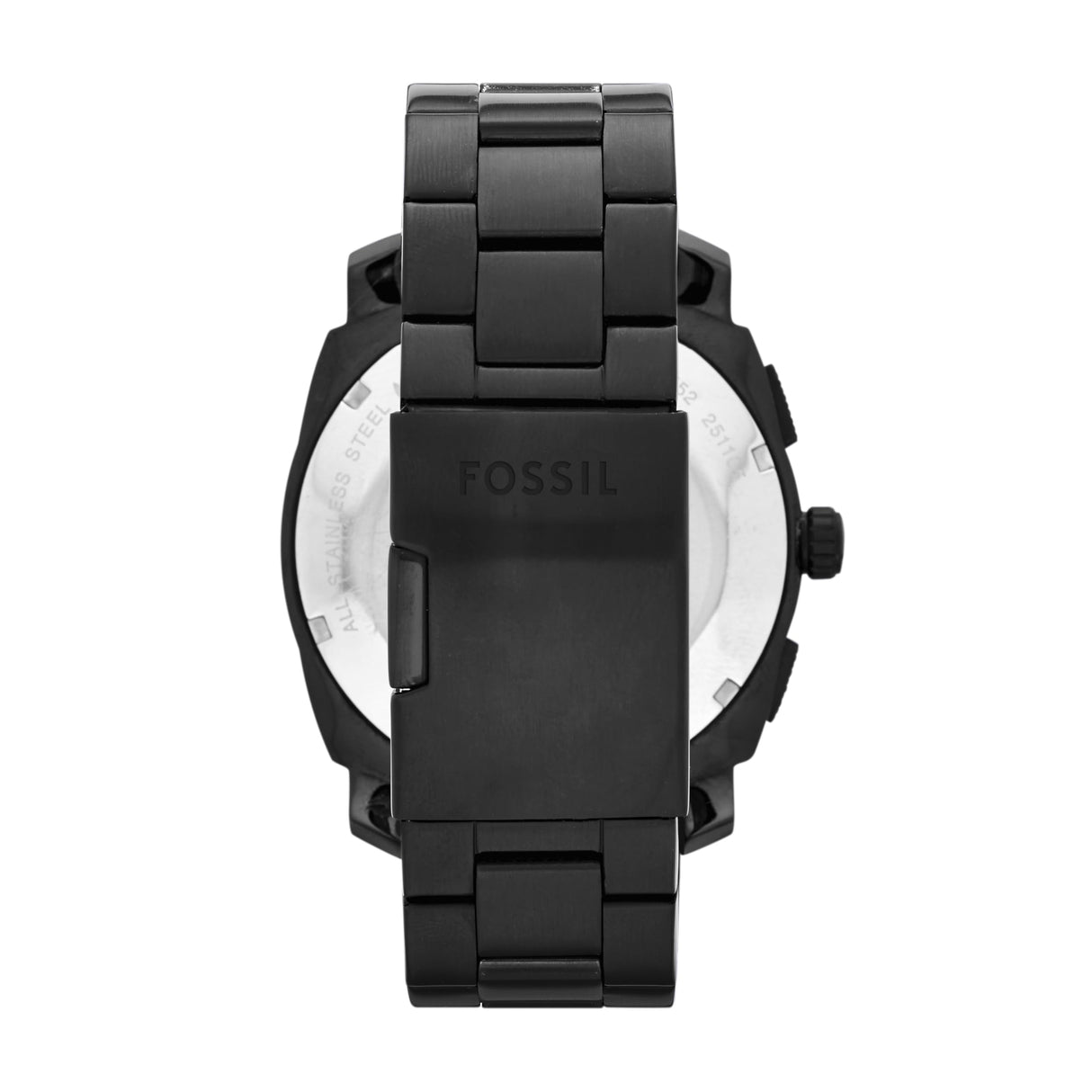 Fossil Reloj para hombre Machine, movimiento cronógrafo de cuarzo, 45mm Caja de acero negro con correa de acero, FS4552, 45MM, Gris Oscuro y Azul