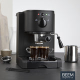 BEEM ESPRESSO-PERFECT Máquina de café espresso | 20 bares | Para cápsulas, polvo&Pads para disfrutar del café en casa | Con boquilla de espuma de leche para especialidades de café como las del barista