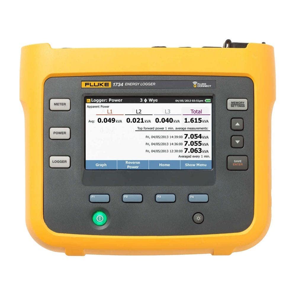 FLUKE-1734/EUS Registrador de energía, versión EU/US avanzada