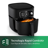 Philips Airfryer Combi Serie 7000 XXL - 8,3 L (2 kg), 22 en 1 Airfryer, Conexión WiFi, 99% menos grasa Añadida** con Rapid CombiAir, Aplicación HomeID, Negro (HD9876/90)