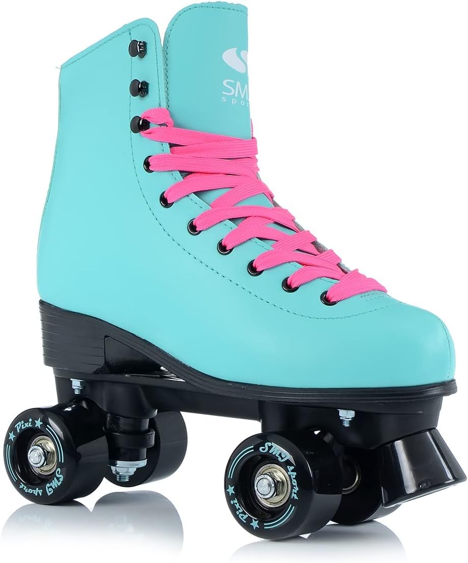 SMJ Sport - Patines de Ruedas para Mujer, Estilo Retro, con rodamientos de Bolas ABEC 7, Color Turquesa, Talla 35, 36, 37, 38, 39, 40, 41, Turquesa, Talla 38