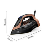 Calor Ultimate Power Pro - Plancha de vapor, potencia de una central de vapor, 3200 W, flujo de vapor continuo 85 g/min, función de prensado 300 g/min, fabricado en Francia FV9E50C0