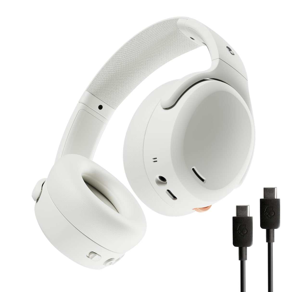 Skullcandy Crusher ANC 2 Cascos Over-Ear Inalámbricos con Cancelación de Ruido y Sensory Bass, Charging Cable, 50 h de Autonomía, Skull-iQ,Alexa Habilitada, Compatibles Dispositivos Bluetooth, Bone