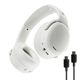 Skullcandy Crusher ANC 2 Cascos Over-Ear Inalámbricos con Cancelación de Ruido y Sensory Bass, Charging Cable, 50 h de Autonomía, Skull-iQ,Alexa Habilitada, Compatibles Dispositivos Bluetooth, Bone