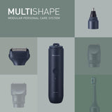 Panasonic XSHAPE-JUNIOR MULTISHAPE Set Unidad principal, Cabezal de corte de nariz, orejas y cara, Cabezal de afeitado eléctrico de 3 hojas con batería de iones de litio recargable