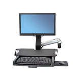 Ergotron StyleView Sit-Stand Combo Arm with Worksurface - Soporte de pared para pantalla plana (14.5 kg, 609.6 mm (24"), 75 x 75.100 x 100 mm (2.95 x 2.96 x 3.94"), 0-640 mm, -30-30 °, 0-360 °)