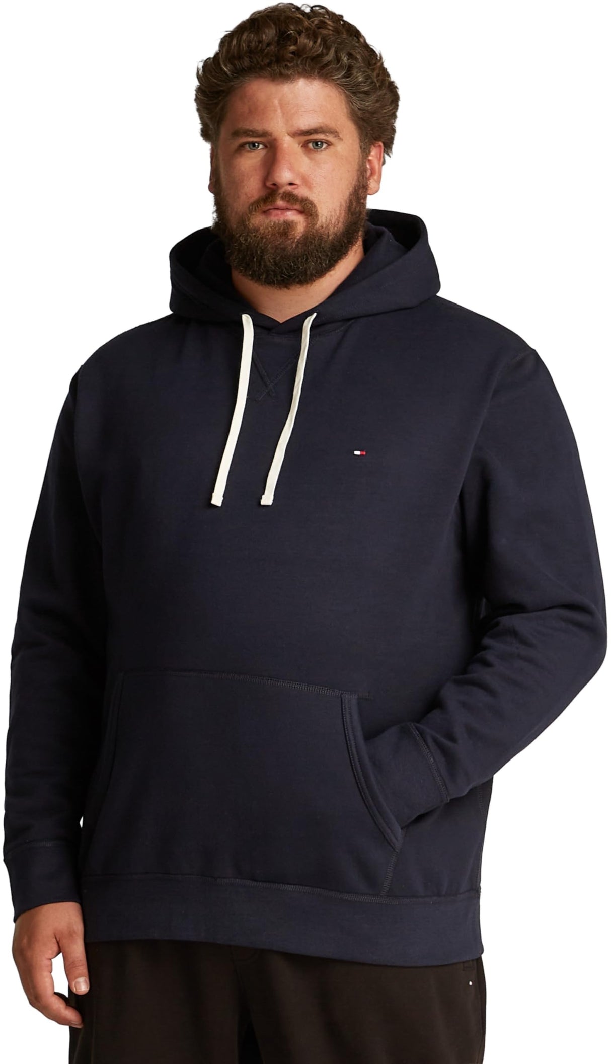 Tommy Hilfiger Hoodie Hombre Essential Fleece con Capucha, Azul (Desert Sky), 4XL