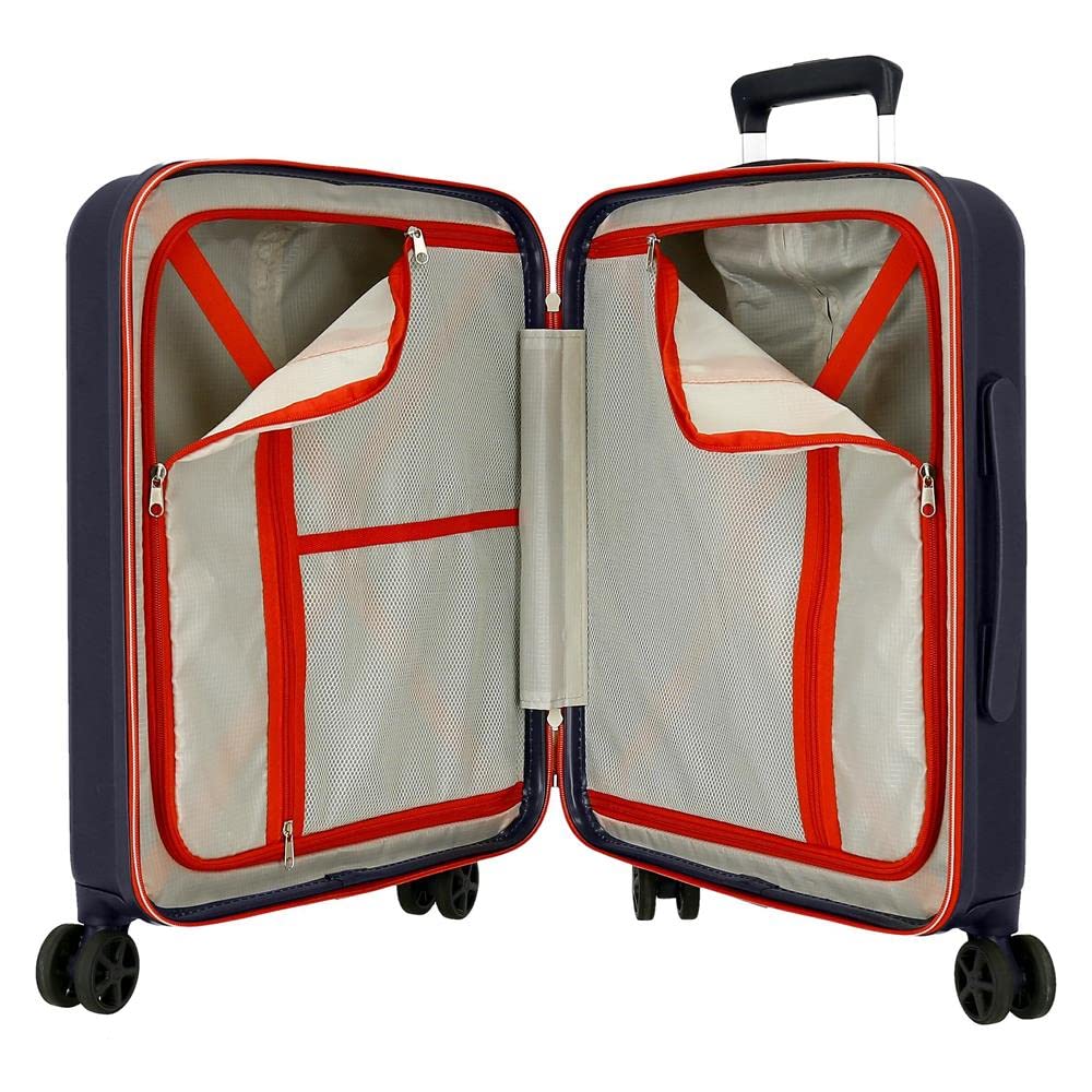Joumma Disney Mickey Outline Maleta de Cabina Azul 40x55x20 cms Rígido 2,82 kgs Cierre TSA ABS 2,82 kgs 37L Equipaje de Mano