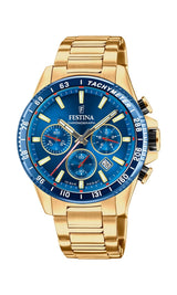 Reloj FESTINA para Hombre F20634/3 Timeless Chronograph Caja de Acero Inoxidable 316l Dorado Correa de Acero Inoxidable 316l Dorado