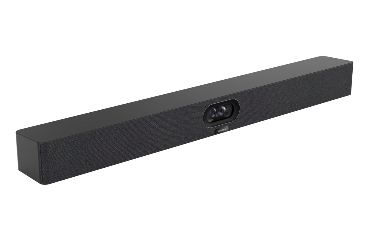 Yealink MeetingBar A40-031 - Solución de videoconferencia 4K Todo en uno con cámaras duales de 48 MP, Campo de visión de 120°, Matriz de micrófonos de 8 MEMS y Panel táctil CTP25, Compatible con