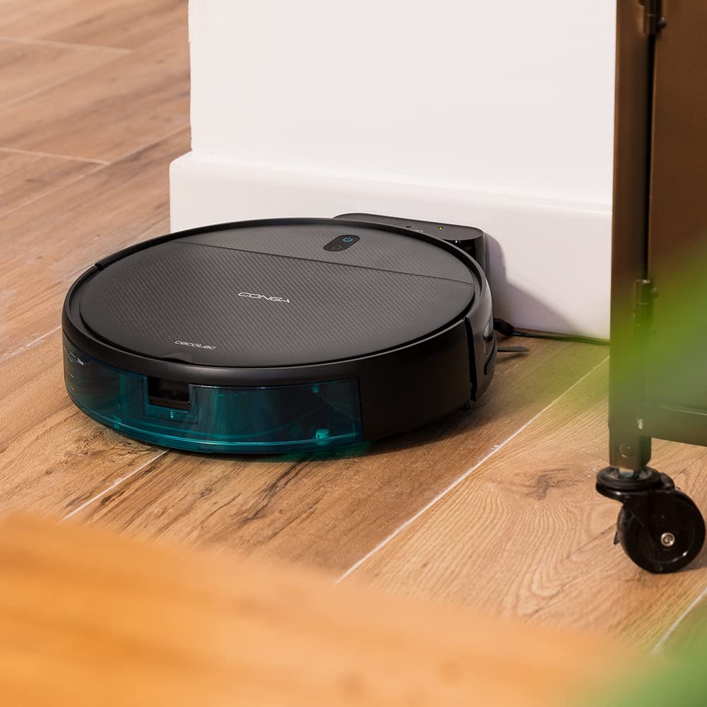 Cecotec Robot Aspirador con Navegación Giroscópica Conga 999 Map X-Treme. Motor de Succión 2000Pa, 2 Cepillos Laterales, 2 Mopas de Fregado, Autonomía 120 mins, Control con App y Mando