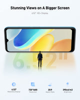 DOOGEE Teléfono Móvil Libre Android 12 X98 Pro, Smartphone con 9GB + 128 GB, 6.52" HD Sony Cámara 12+2MP+8MP Front, Helio G25 / Octa Core, Batería 4200 mAh Carga Rápida 10W OTG