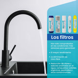 NATURE WATER PROFESSIONALS Equipo de Osmosis Inversa - Kit para Osmosis de 6 Etapas - Capacidad para 5 L - Incluye Membrana Vontron de 50GPD, Deposito y Filtros