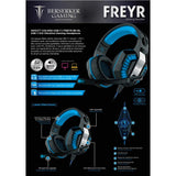 BERSERKER Auriculares Gaming USB 7.1 con Micrófono, Vibración de Graves, LED, Control Remoto, 50mm