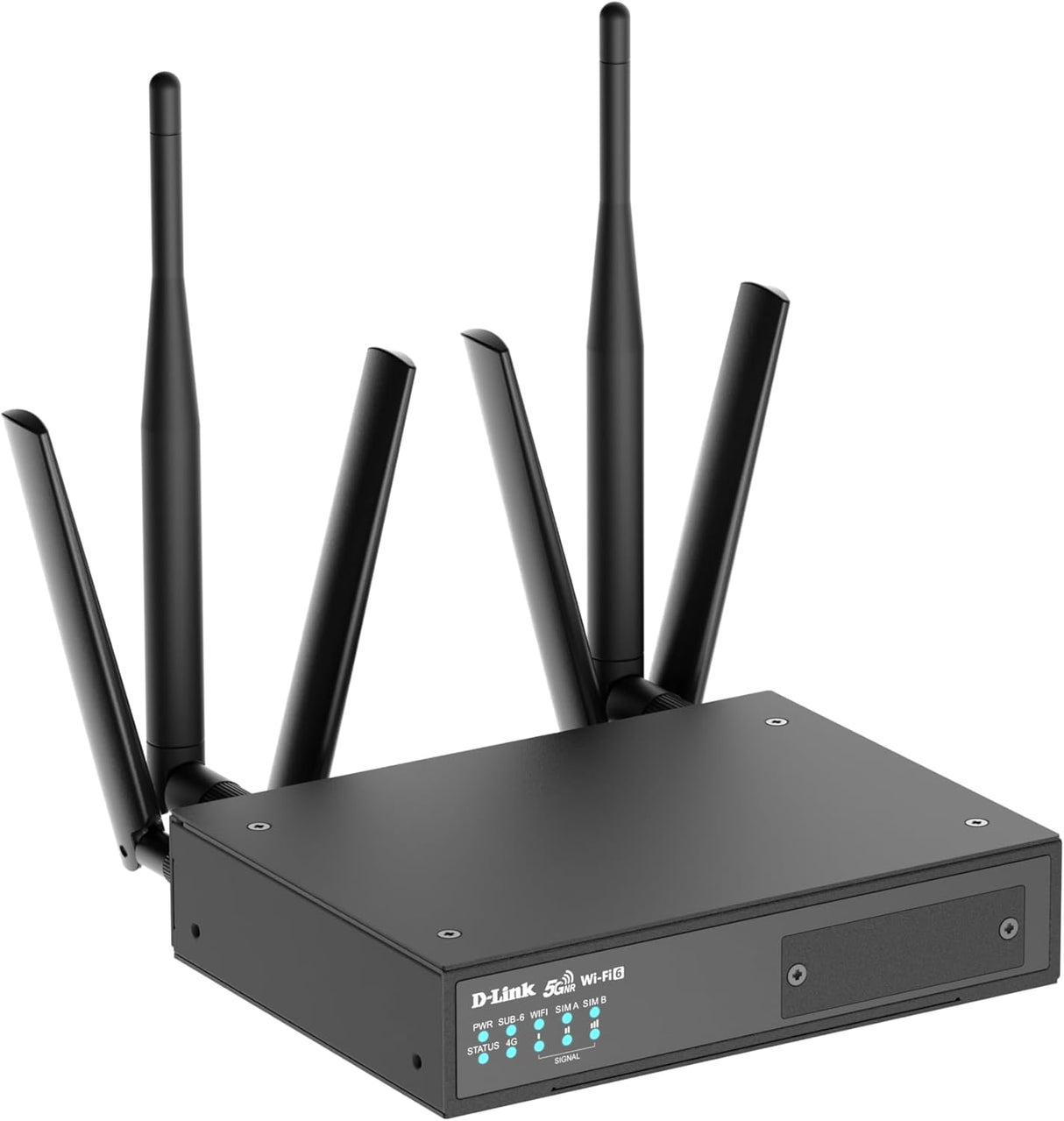 D-Link DWM-550-G Router M2M 5G Industrial | Dual SIM Failover, 5G NR & 4G LTE, Wi-Fi 6 AX1800, Seguridad VPN, Diseño Robusto -30~70°C, Multi-WAN con conmutación automática & balanceo de Carga