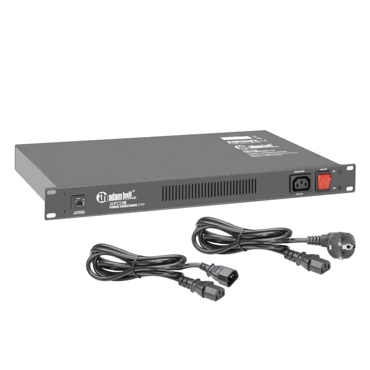 Adam Hall 19" Parts PCS 10 - Distribuidor de corriente con protección
