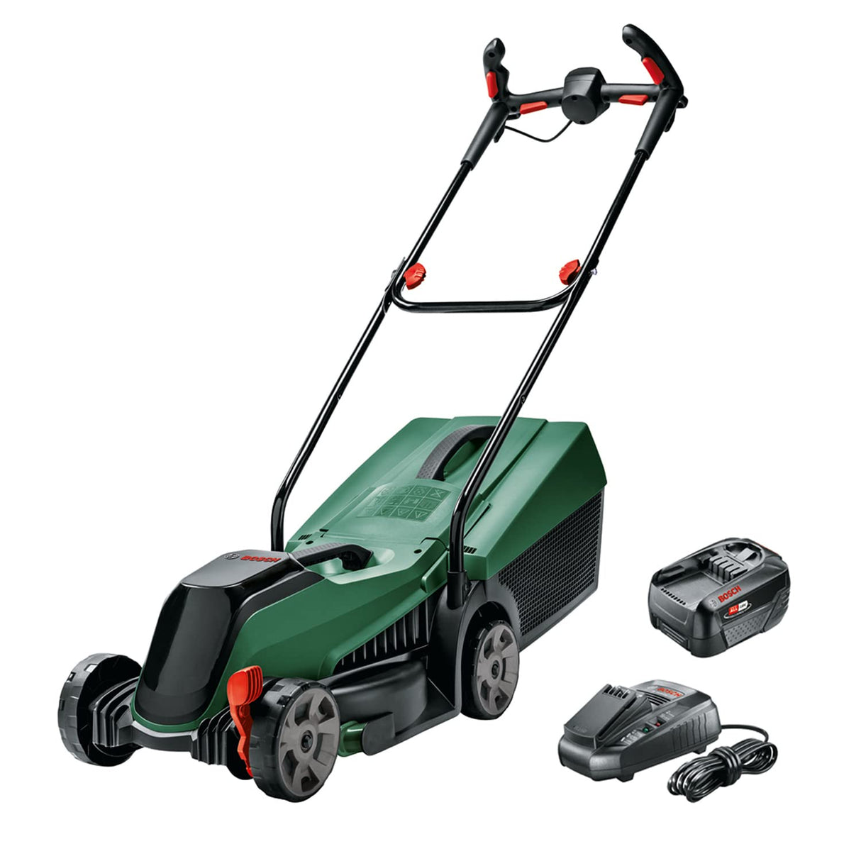 Bosch Home and Garden 06008B9A07 Cortacésped a Batería CityMower, 18 V, 1 Batería 4.0 Ah, Ancho de Corte: 32 cm, Céspedes de Hasta 300 m2, Embalaje en Caja