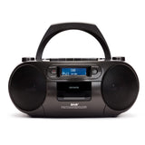 Aiwa BBTC-660DAB/BK: Radio Cassette Portátil con CD, Bluetooth y USB, Grabador de Cassettes, RDS, FM PLL, Dab+, Mando a Distancia, Color: Negro