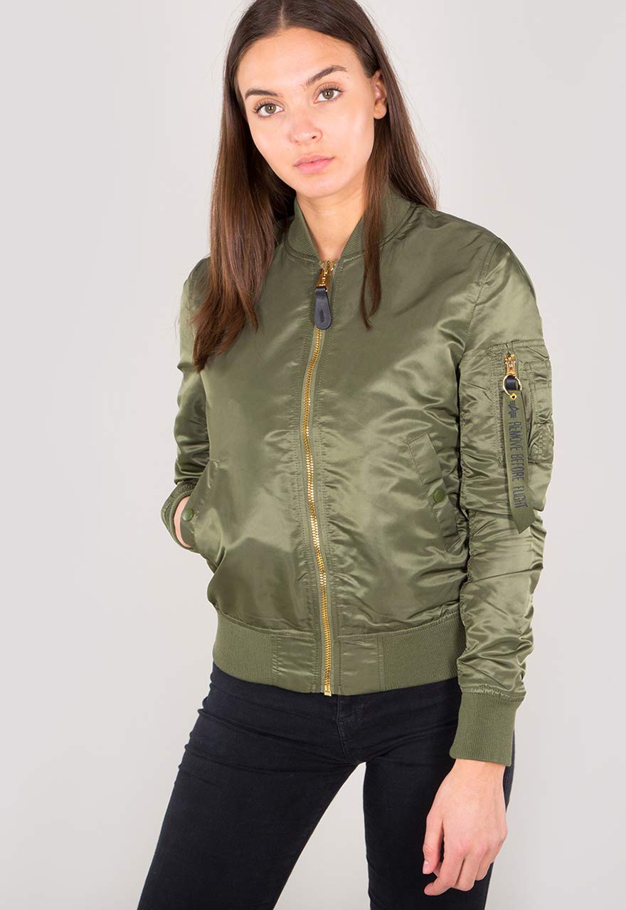 ALPHA INDUSTRIES MA-1 VF LW Chaqueta Bomber, Verde (Sage Green-01), XS para Mujer