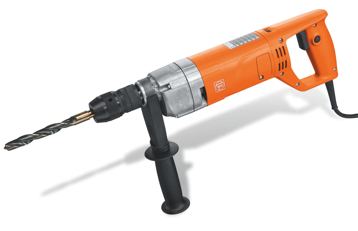 FEIN Taladro de dos velocidades con ajuste de la velocidad hasta 16 mm, BOS 16-2, 1200 W, Giro a derecha/izquierda, para el uso flexible en la construcción metálica, Cable da 4 m