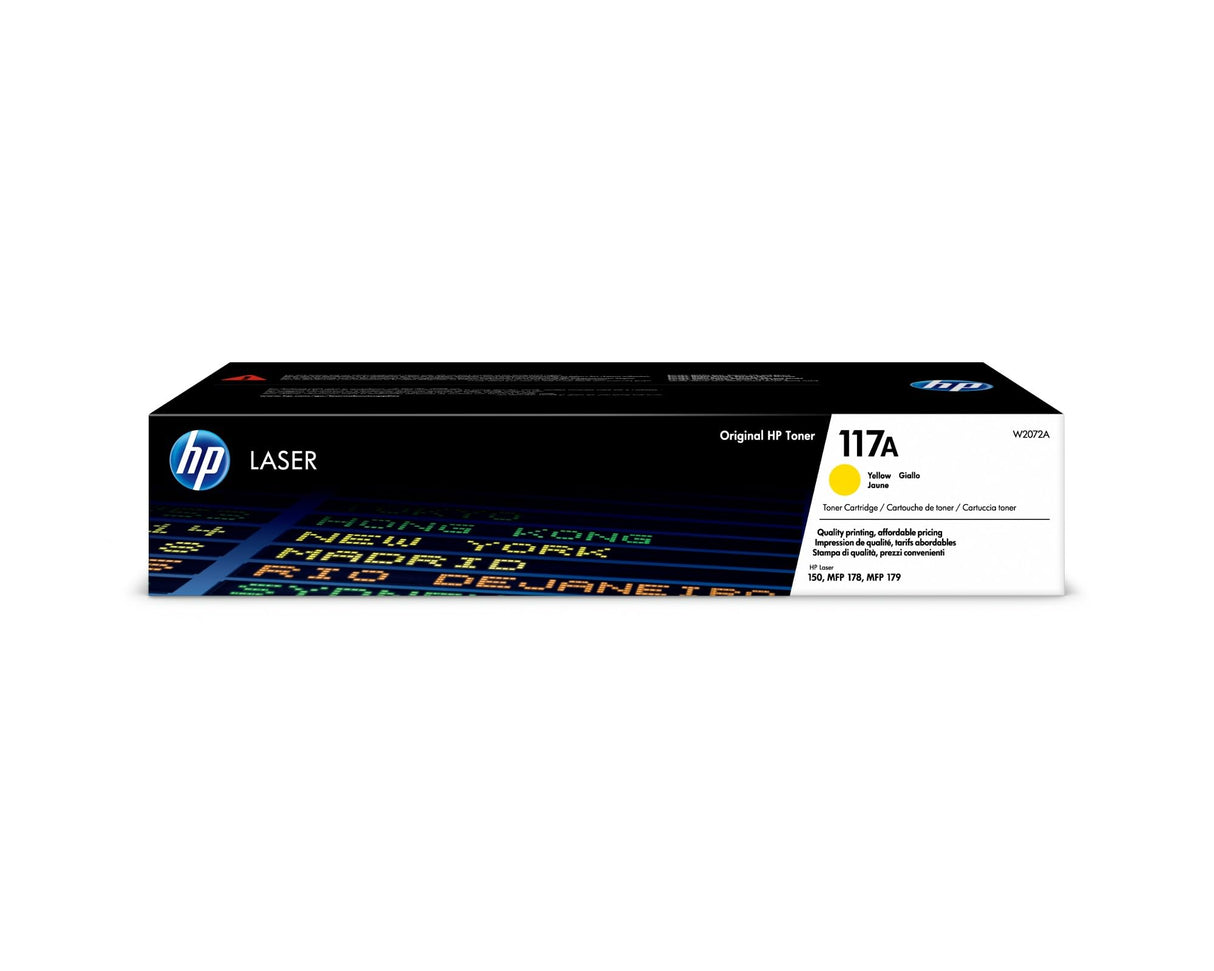 HP 117A W2072A - Cartucho Tóner, de 700 Páginas, para Impresoras HP Color Laser Serie 150, MFP 178 y MFP 179, Amarillo