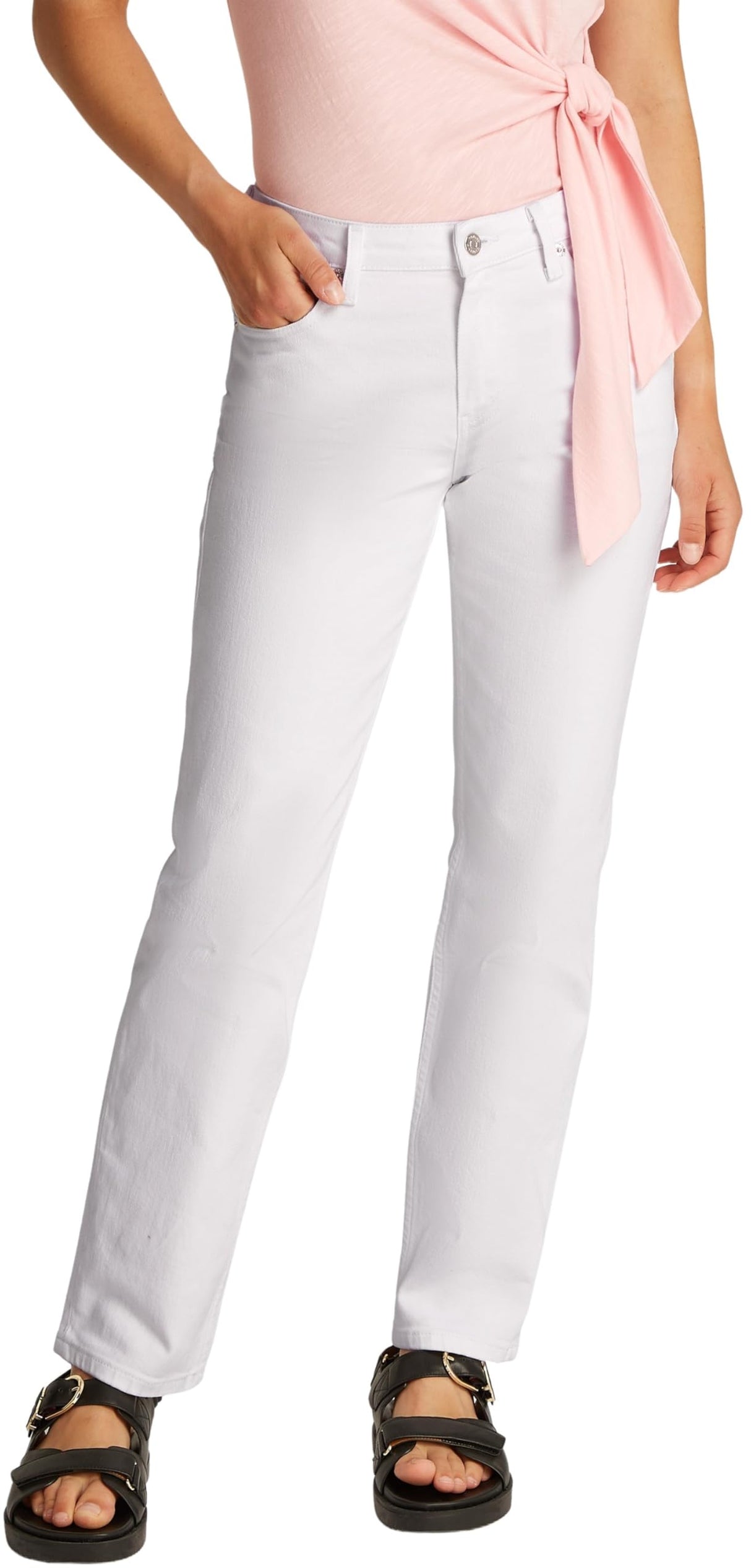 Tommy Hilfiger Vaqueros Mujer Classic White Straight Fit, Blanco (TH Optic White), 30W/30L