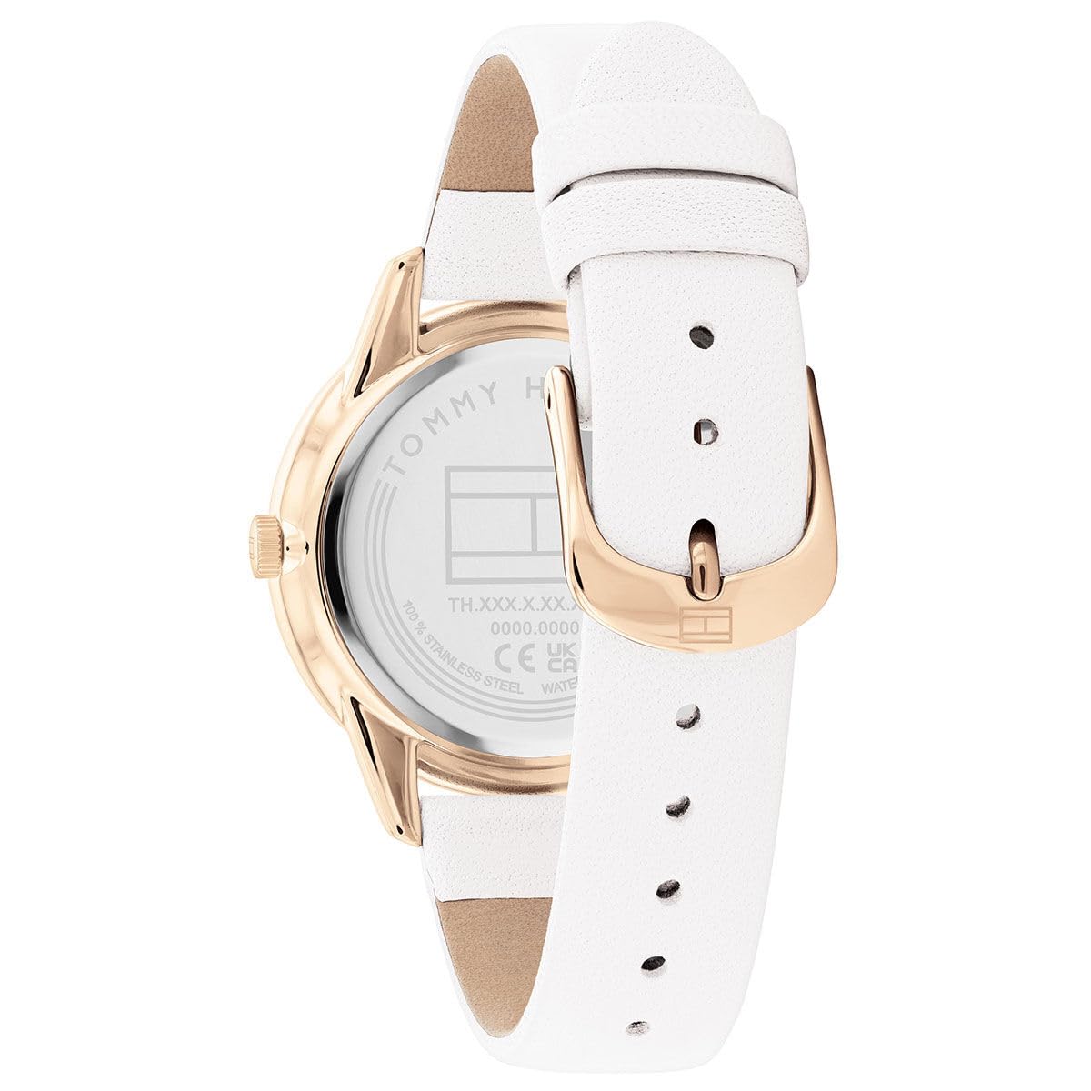 Tommy Hilfiger Reloj Analógico de Cuarzo para Mujer con Correa en Piel Blanco - 1782543