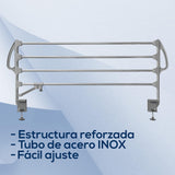 DUÉRMETE ONLINE - Pack Cama Eléctrica Articulada Reforzada Ergomedic Pro + Colchón Sanitario Sanipur + Barandillas INOX, 90x190