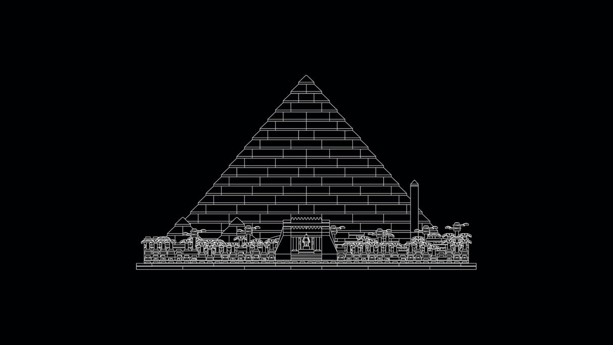 LEGO Architecture Gran Pirámide de Guiza, Maqueta para Construir de Egipto, Manualidades de Monumentos y Decoración del Hogar, Regalos para Adultos, Hombres y Mujeres 21058