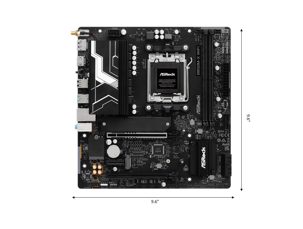 Asrock Placa Base B850M-X WiFi B850 AM5 Micro ATX WiFi R2.0 PCIe 4.0