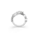 Swarovski Anillo Matrix, Tallas mixtas, Blanco, Baño de rodio