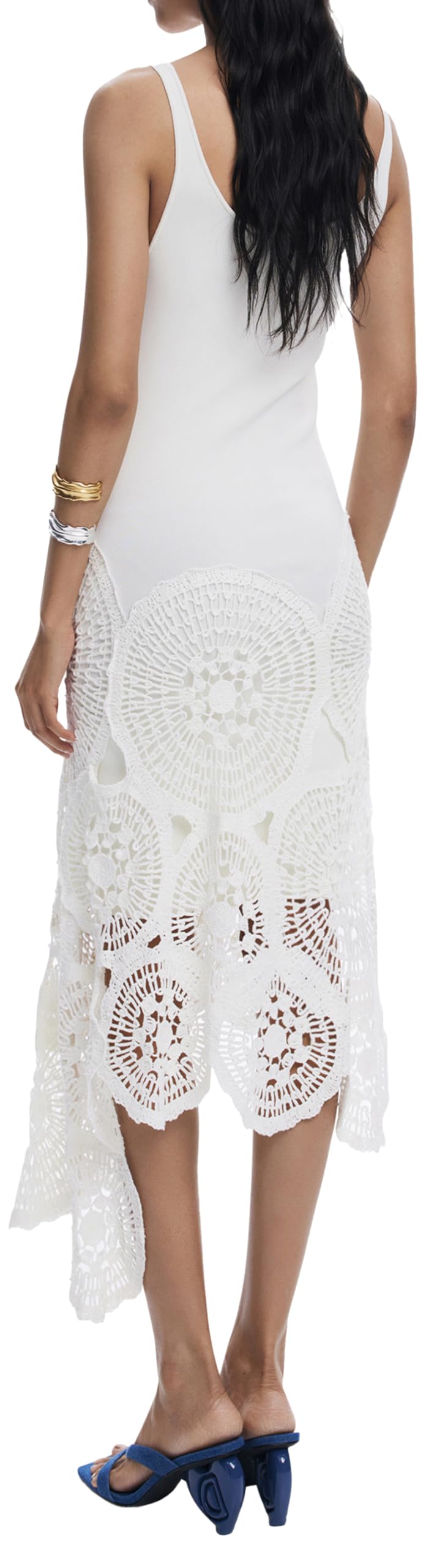 Desigual REPRIS_Vest_Aurora Casual Dress, Color Blanco, XS Women's