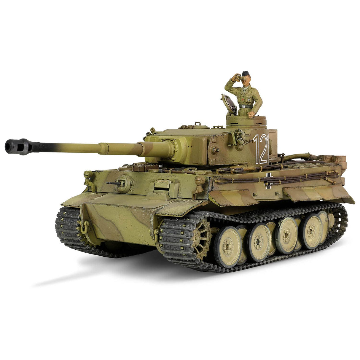 Forces of Valor Waltersons MP-912042D - Campaña Tiger I Tunisia a Escala 1:32 (Modelo de producción Inicial) Heavy King Tank de Metal Fundido a presión, Coleccionable Militar, Amarillo del Desierto