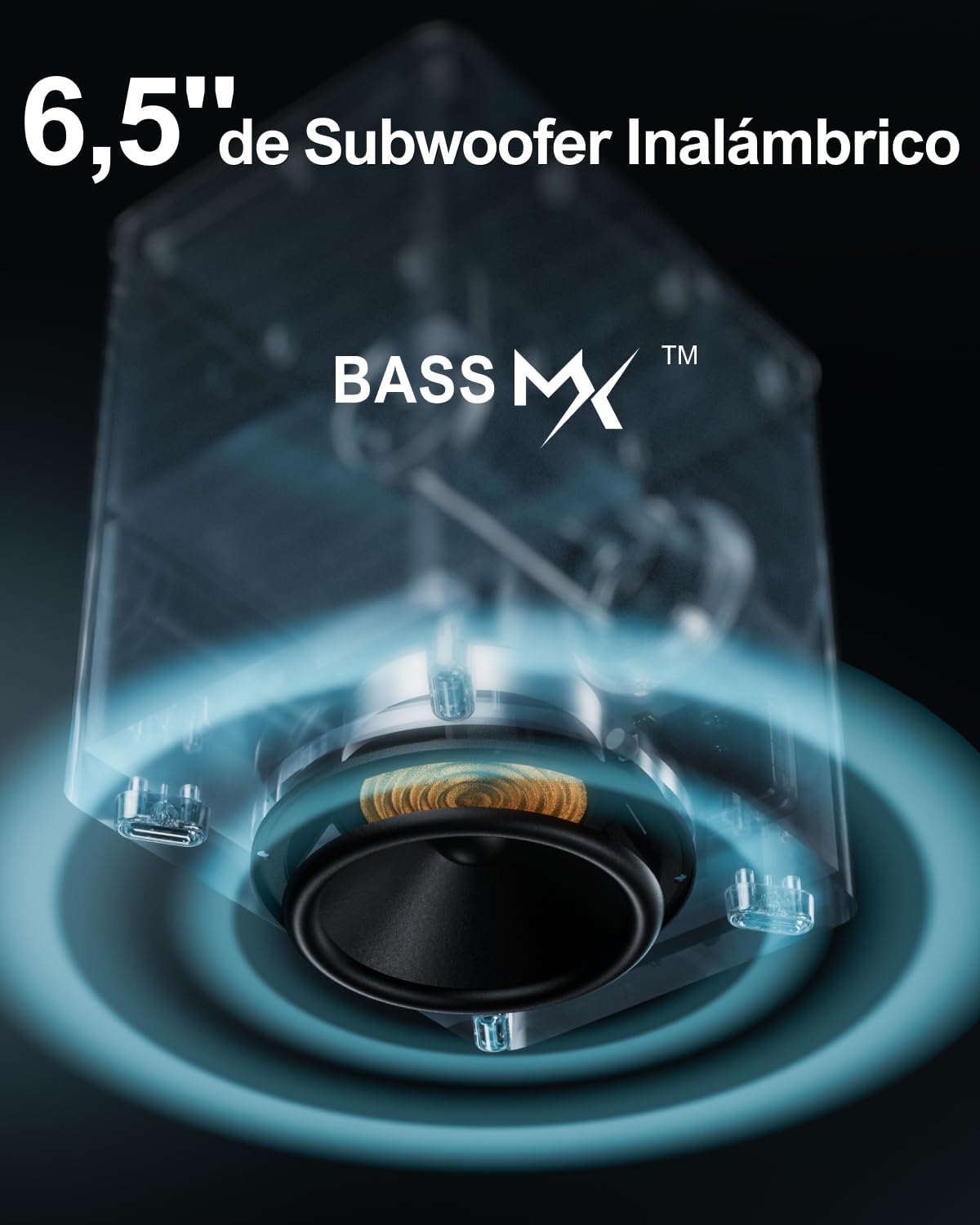 ULTIMEA 7.1 Barra de Sonido Surround Virtual, 8 Altoparlantes de Alto Rendimiento, Subwoofer Inalámbrico de 6.5", con Control a través de App, Sistema de Audio para Home Cinema, Poseidon D70