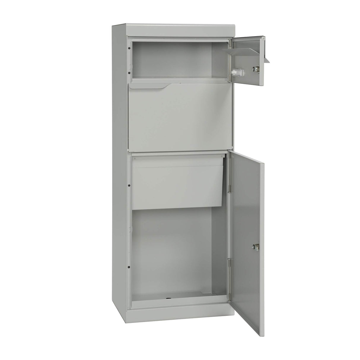 MEFA 771031M Paquetes ETNA 771 con Placa para Nombre-(Color Aluminio Blanco, buzón con Cerradura, 1094 x 402 x 305 mm)