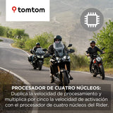 TomTom GPS para Motocicletas Rider 550 (4,3 Pulgadas con Carreteras montañosas, actualizaciones Mediante Wi-Fi, info tráfico en Tiempo Real, Radares de tráfico, mapas del Mundo)