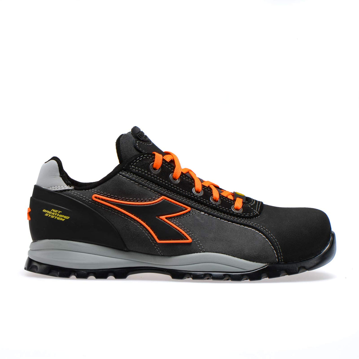 DIADORA Glove Tech Low Pro S3 Sra HRO ESD, Zapatillas Deportivas Hombre, Asphalt/Orange Fluo, 42 EU