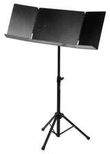 Atril de Orquesta Classic Cantabile Pro - Atril de Director Plegable para Partituras - Bandeja de Partituras de 3 Piezas, Desmontable - Negro