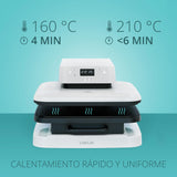 LOKLIK Prensa Térmica Automática Prensa Térmica Blanca - Adhesivo Térmico Impresión Textil - Prensas Térmicas de Vinilo Transfer Para Camisetas, Bolsos, Bolsas y Otros Textiles Maquina de Sublimacion