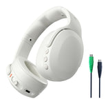 Skullcandy Crusher EVO Cascos Over-Ear Inalámbricos con Sensory Bass, Extra Charging Cable, 40 h de Autonomía, Micrófono, Compatibles con iPhone Android y Dispositivos Bluetooth, Bone
